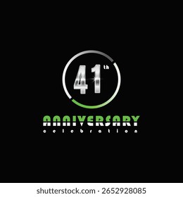 41 anos aniversário celebração modelo vetor ilustração design