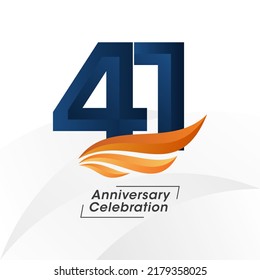 41 years anniversary design template. vector template illustration