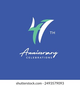 41 years anniversary logo design. Anniversary logo design template.