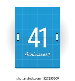 41 Years Anniversary Logo Designed like Flip Calendar