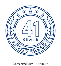 41 years anniversary logo template. 