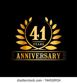 41 years anniversary logo template.