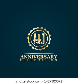 41 years anniversary logo.celebrating 41 years, anniversary logo 