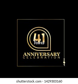 41 years anniversary logo.celebrating 41 years, anniversary logo 