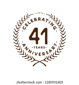 41 years design template. 41st vector and illustration.