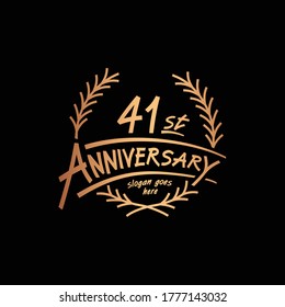 41 years design template. Vector and illustration. 41st years logo.