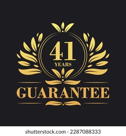 41 Years Guarantee Logo vector,  41 Years Guarantee sign symbol