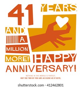 41 Years Happy Anniversary (Vector Illustration Concept Design)