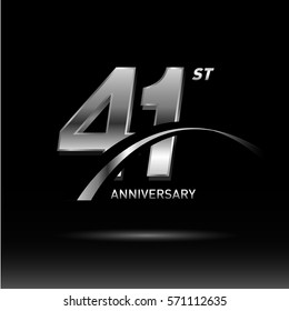 41 years silver anniversary logo celebration