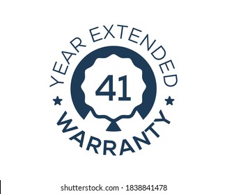 41 Years Warranty images, 41 Year Extended Warranty logos