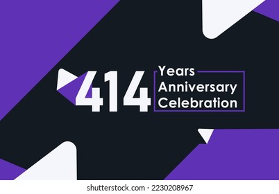 414 years anniversary celebration modern banner template design