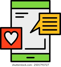 416 - Social media Flat Vector Icon Design
