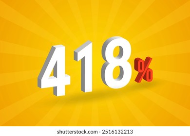 418% de descuento en texto 3D para ventas y promoción.