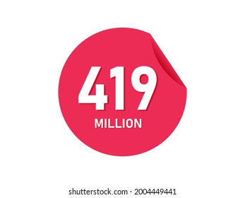 419 million texts on the white background