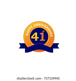 41st Anniversary emblematic logo design