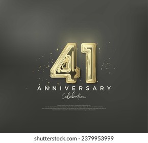 41st anniversary number, to celebrate a birthday with a luxurious and elegant design. Premium vector background for greeting and celebration.