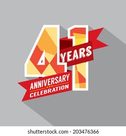 41st Years Anniversary Celebration Design