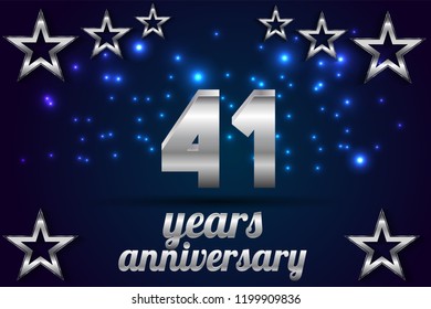 41th Anniversarynumbers. background for anniversary