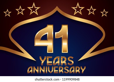 41th Anniversarynumbers. background for anniversary