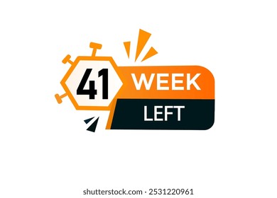 41week left, icon, stile, timer, countdown, clock, time,  background, template, 41 week left countdown, sticker, left banner, business, sale, label button
