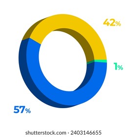 42 57 1 3d donut pie chart illustration eps vector 