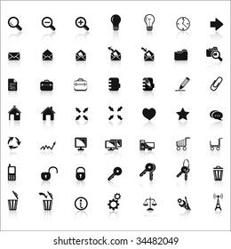 42 black web icons