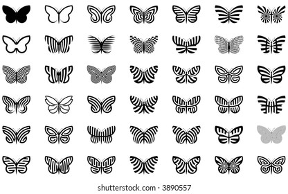 42 Butterfly Shapes