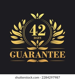 42 Tage Garantie Logo-Vektorgrafik, 42 Tage Garantie-Zeichen-Symbol