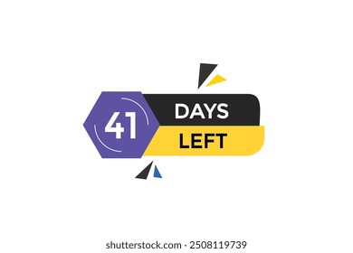 42 days left, icon, stile, timer, countdown, clock, time,  background, template, 42 days left, countdown, sticker, left banner, business, sale, label button
