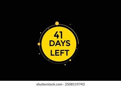 42 days left, icon, stile, timer, countdown, clock, time,  background, template, 42 days left, countdown, sticker, left banner, business, sale, label button
