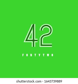 42 digit letter abstract design logo linear elegant design 