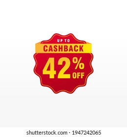 42 discount, Sales Vector badges for Labels, , Stickers, Banners, Tags, Web Stickers, New offer. Discount origami sign banner