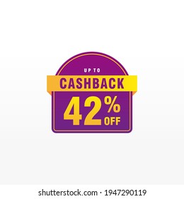42 discount, Sales Vector badges for Labels, , Stickers, Banners, Tags, Web Stickers, New offer. Discount origami sign banner