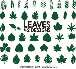 42 Archivo vector de diseños de hojas