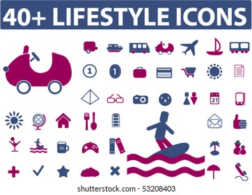 42 lifestyle icons. vector