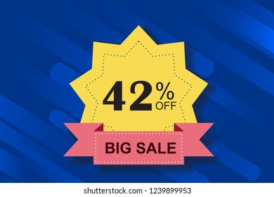 42% off discount promotion sale,  sale promo marketing.