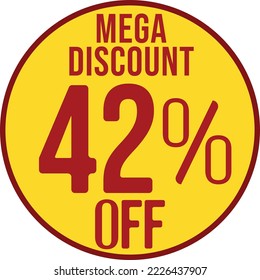 42 off special offer discount, mega discount,