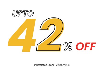 up to 42 percent Vector Template, upto 42 percent off offer template vector