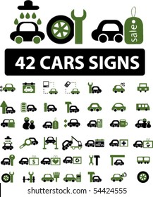 42 professional cars signs. vector