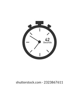 42 seconds timer Clocks, Timer 42 sec icon.