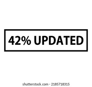 42% Updated Icon Label and Sign.perfect font and black color isolated white color background for stamp and other