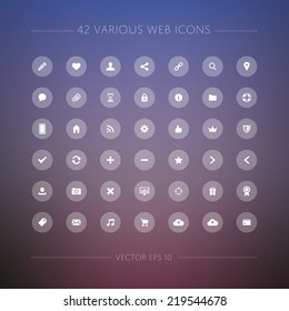 42 Various Web Icons
