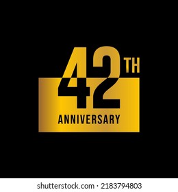 42 year anniversary design template. vector template illustration