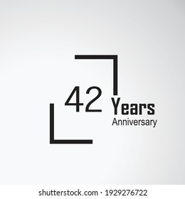 Cuadro Ilustración de diseño de plantilla vectorial de 42 años de aniversario