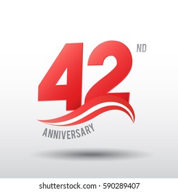 42 Years Anniversary Celebration Design