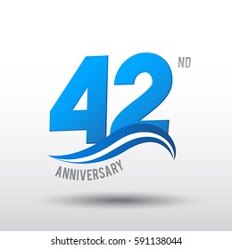 42 Years Anniversary Celebration Design