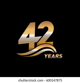 42 Years Anniversary Celebration Design