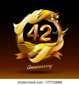 42 years anniversary celebration logo