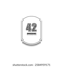 42 years anniversary celebration vector template design illustration