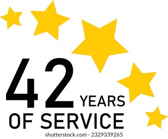 42 Years of Service Experience Tag